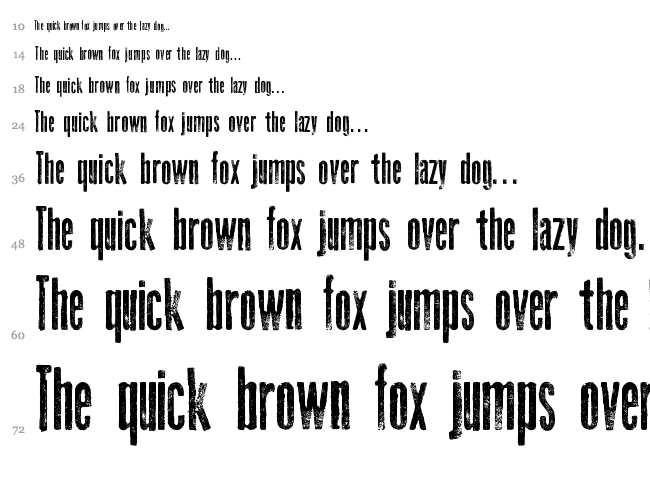 Thin Press font waterfall